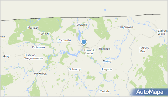 mapa Ołownik Osada, Ołownik Osada na mapie Targeo